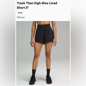 Lululemon Track That High-Rise Lined Short 5"